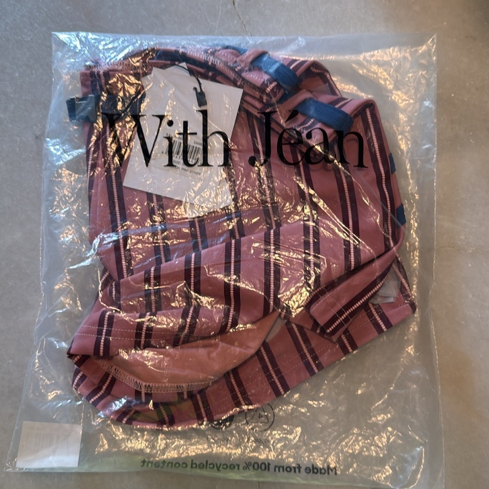 NWT With Jean Blake Swim Shorts | Pink Stripe - Picture 7 of 7